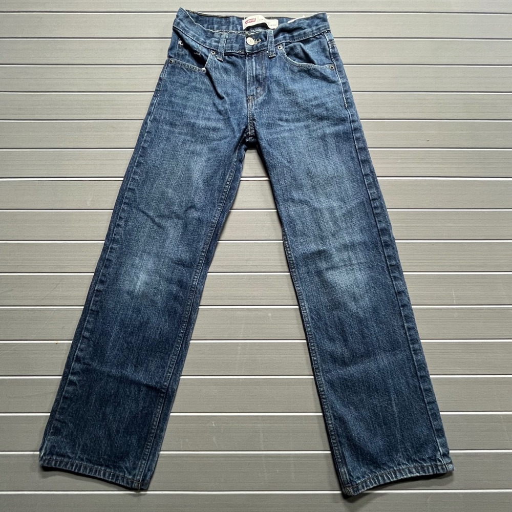 Levi's 569‎ Loose Straight Boys Jeans Blue Denim Size 12 Slim W24 L26